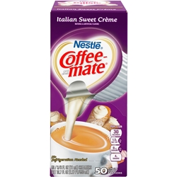 Coffee-mate Italian Sweet Cream 50/bx Coffee-mate Irish Cream Creamers