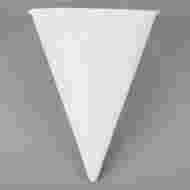 4 oz. White Rolled Rim Paper Cone Cup Alterra Coffee Colombia Medium Flavia